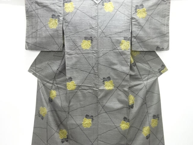 JAPANESE KIMONO / TOKAMACHI TSUMUGI / WOVEN ROSE